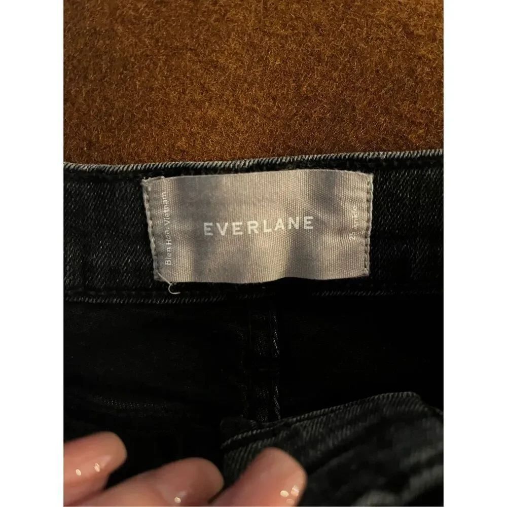Everlane Black Button Fly High Rise Ankle Skinny Jeans sz 25 EUC - Picture 7 of 8